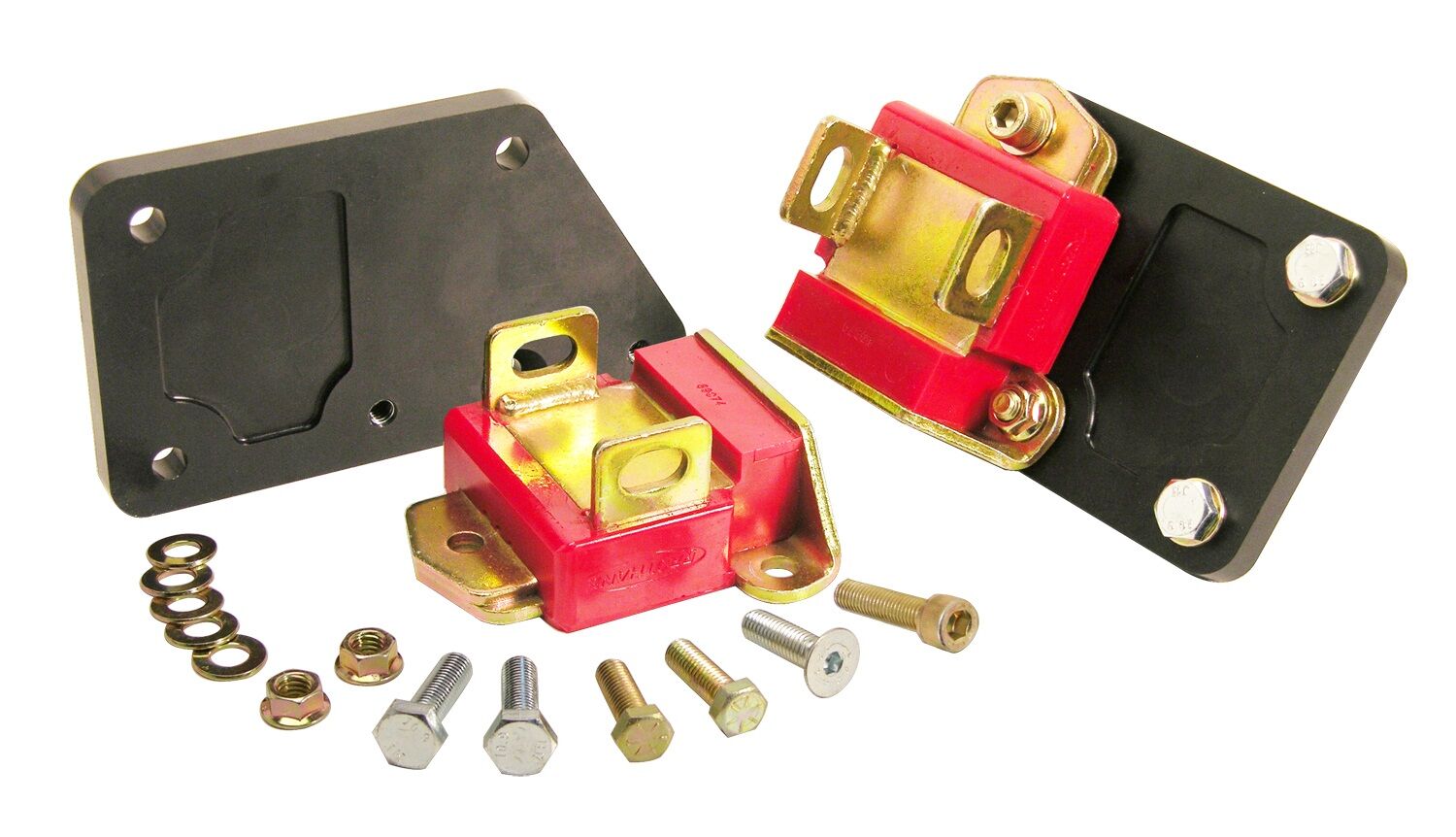 1997-2000 Chevy Corvette Motor Mount Adapter Kit Red Prothane - 7-519