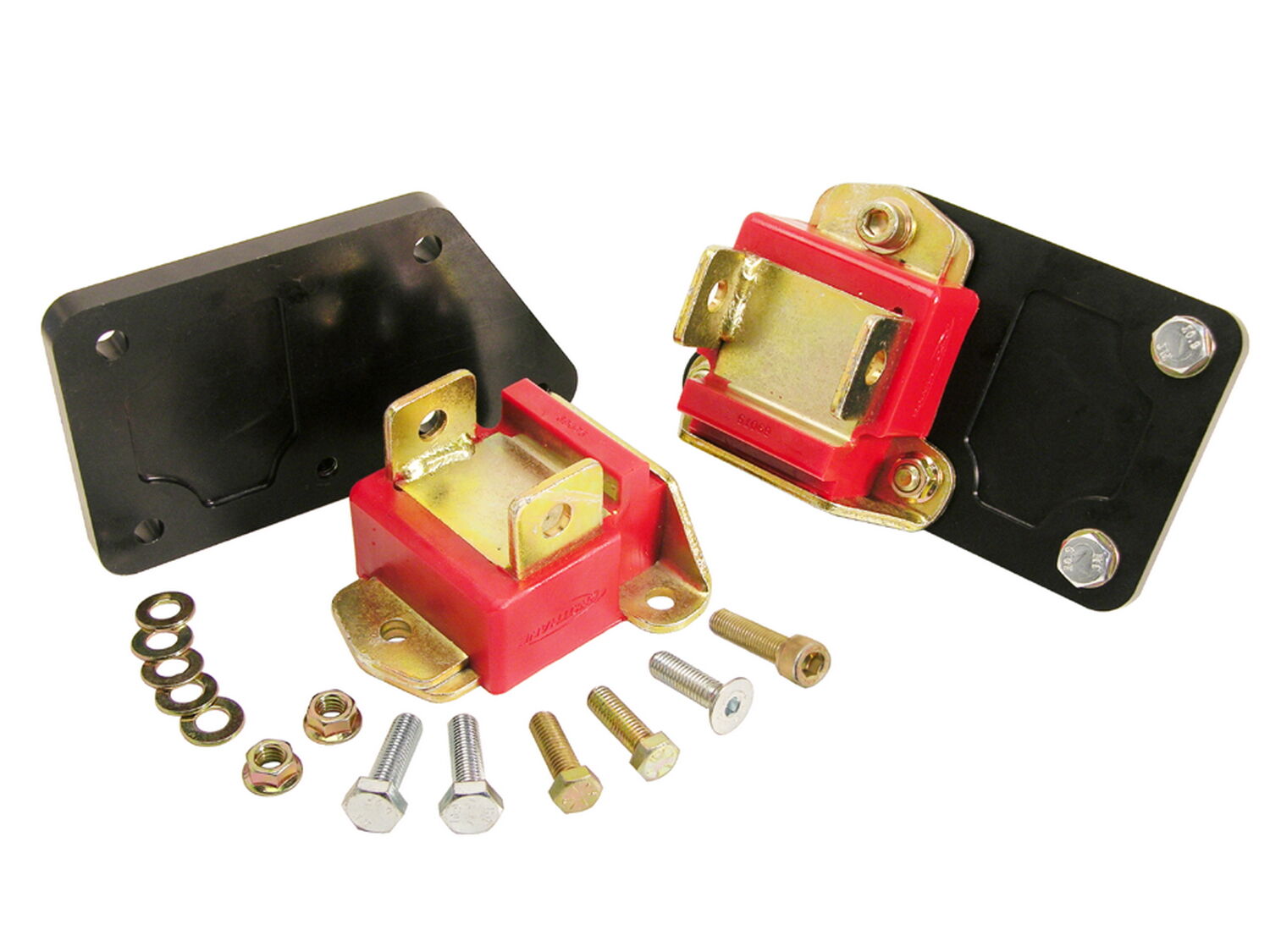 2001-2004 Chevy Corvette V8 5.7L Base Motor Mount Adapter Kit Red Prothane - 7-520