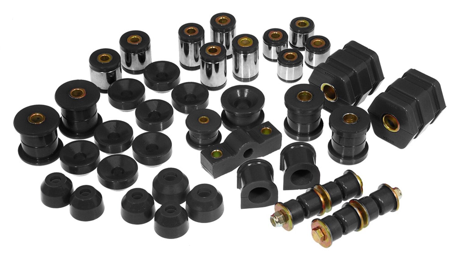 1996-1997 Honda Del Sol Total Bushing Kit Black Prothane - 8-2017-BL