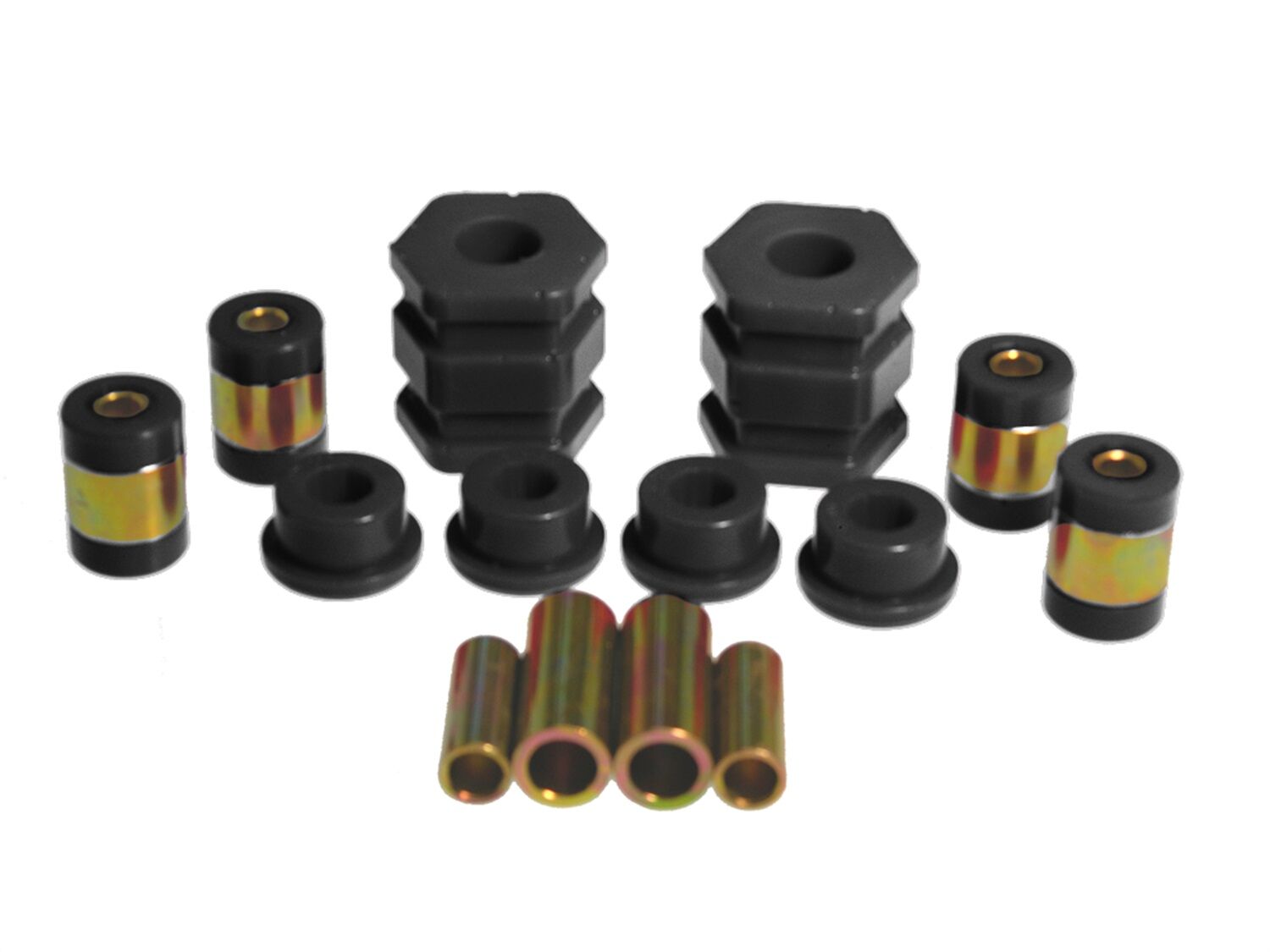 1999-2000 Honda Civic Si Front Control Arm Bushing Kit Black Prothane - 8-221-BL