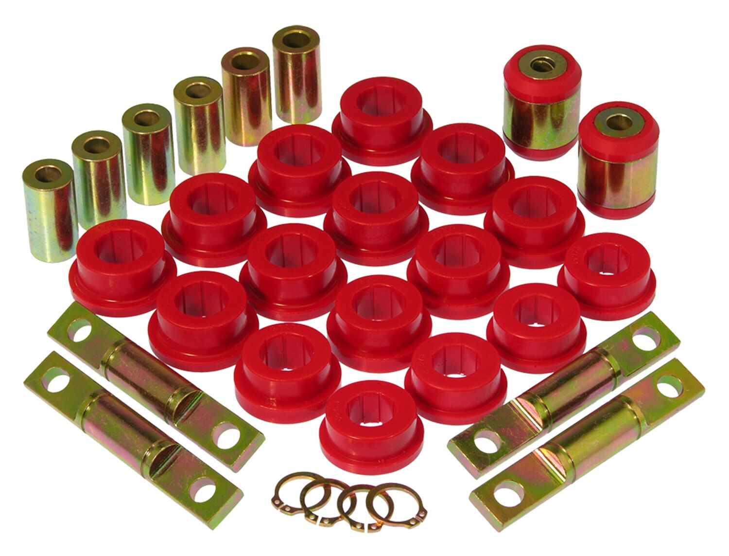 2002-2005 Honda Civic DX/EX/GX/HX/LX/Si Rear Control Arm Bushing Kit Red Prothane - 8-318