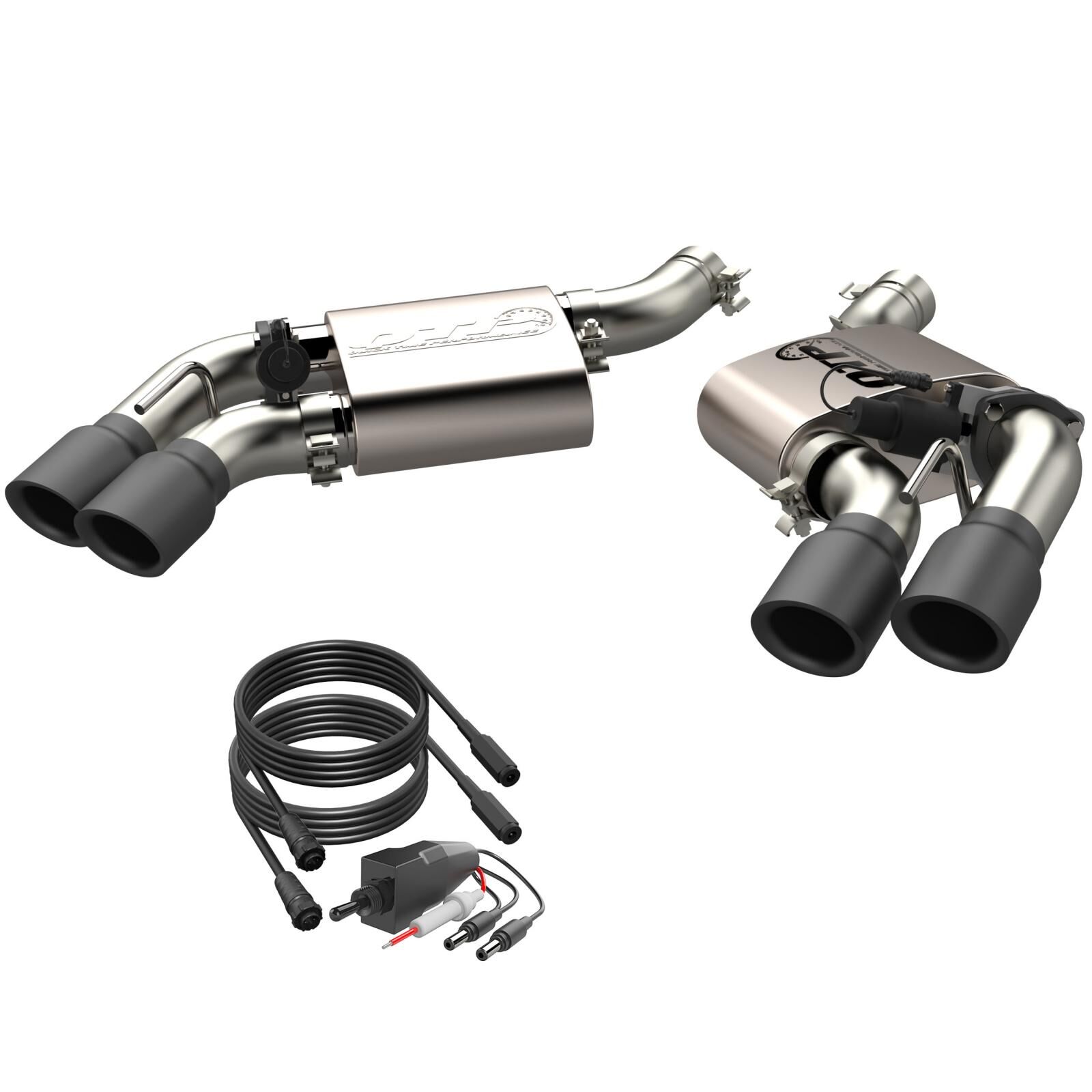 2016-2022 Camaro SS 6.2L Screamer Exhaust Axle Back 3 Inch Quad Tip Bumper Black Tips Quick Time Performance - 400117B