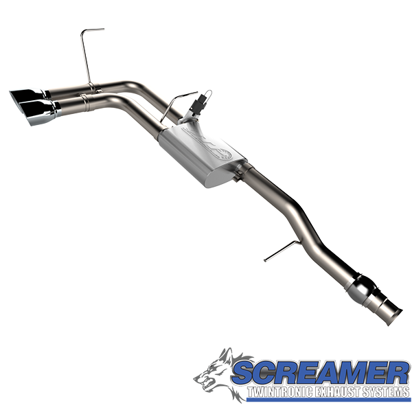 2014-2018 Chevrolet Silverado & GMC Sierra 1500 4.8/5.3L EC/SB, CC/SB Screamer Exhaust Cat Back Side Exit Quick Time Performance