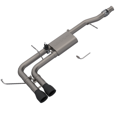 2014-2018 Chevrolet Silverado & GMC Sierra 1500 4.8/5.3L EC/SB, CC/SB Screamer Exhaust Cat Back Side Exit Black Tips Quick Time Performance