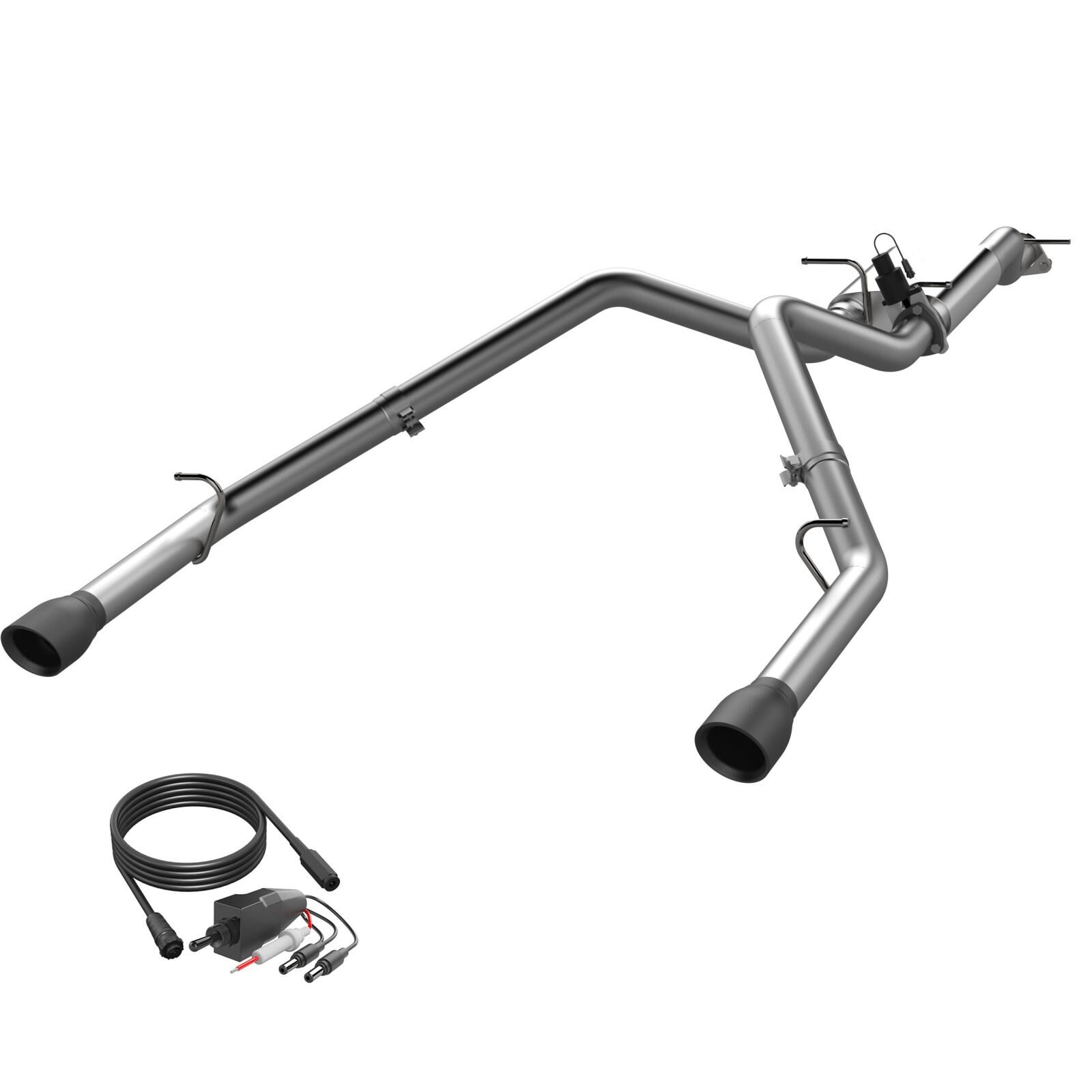 2019 + Ram 1500 CC/SB 5.7L Screamer Cat Back Split Rear Exit Black Tips Quick Time Performance - 420019B