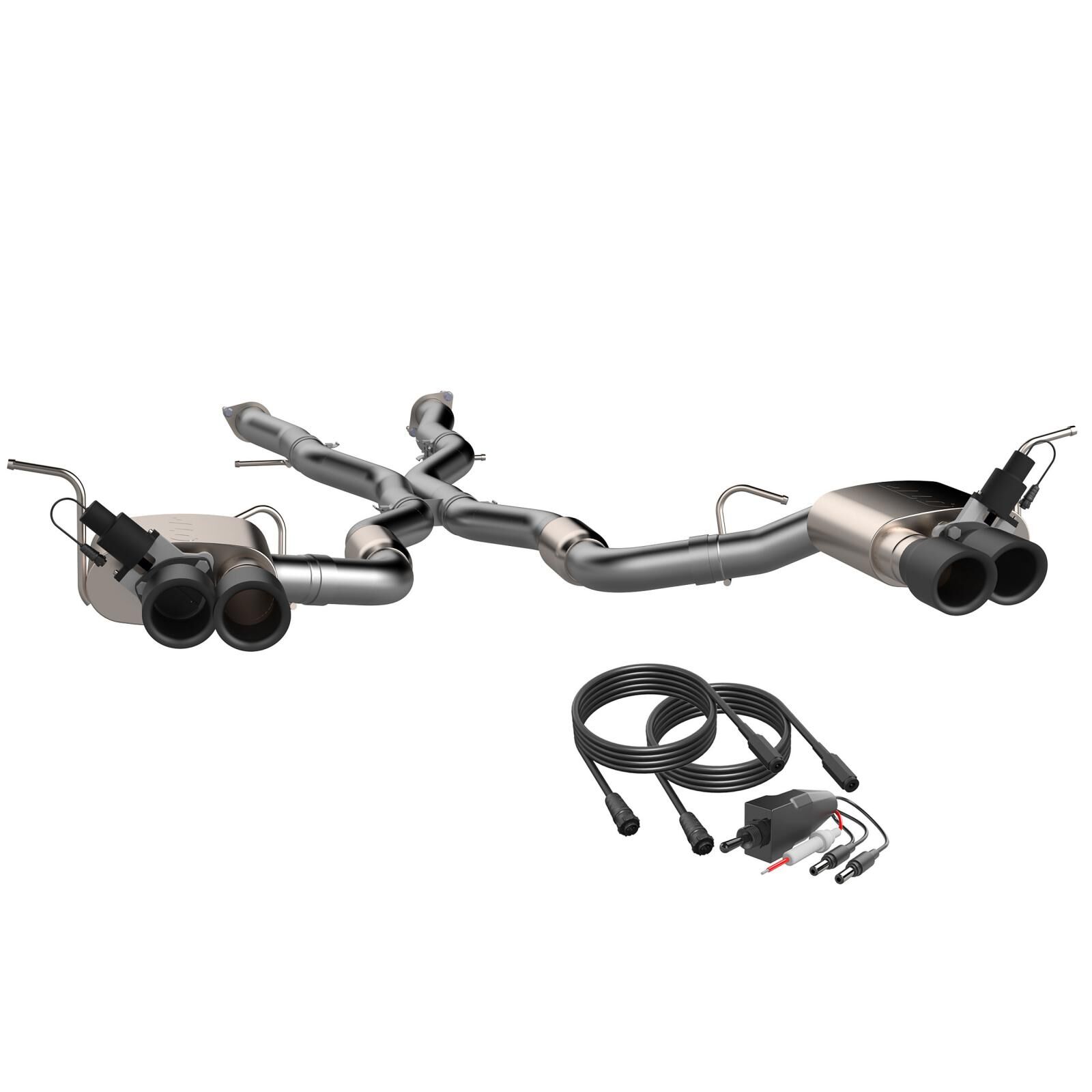 2018+ Jeep Grand Cherokee Trackhawk 6.2L Screamer Exhaust Cat Back Black Tips Quick Time Performance - 427218B