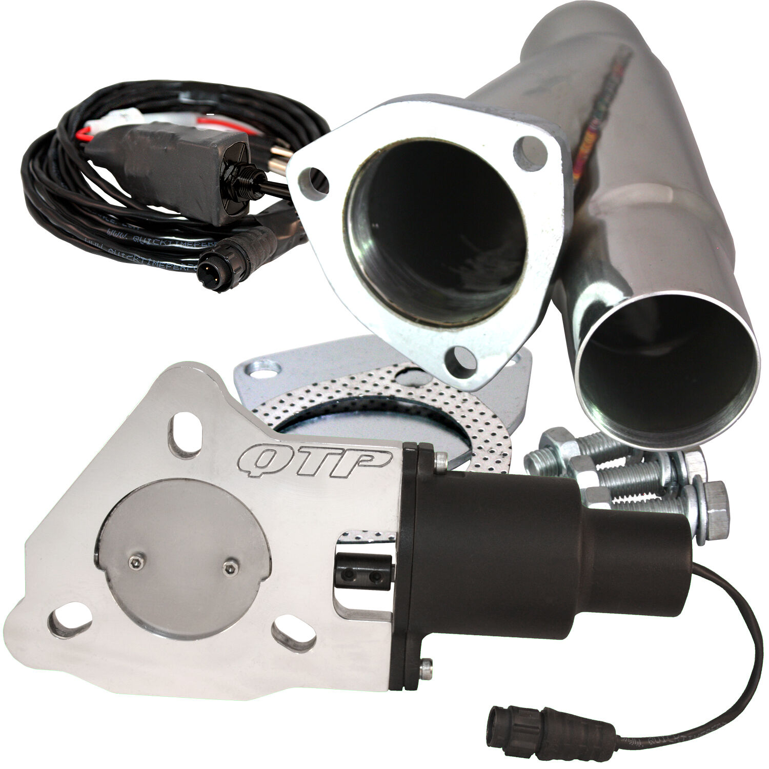 2.25 Inch QTEC Electric Cutout Combo Kit Quick Time Performance