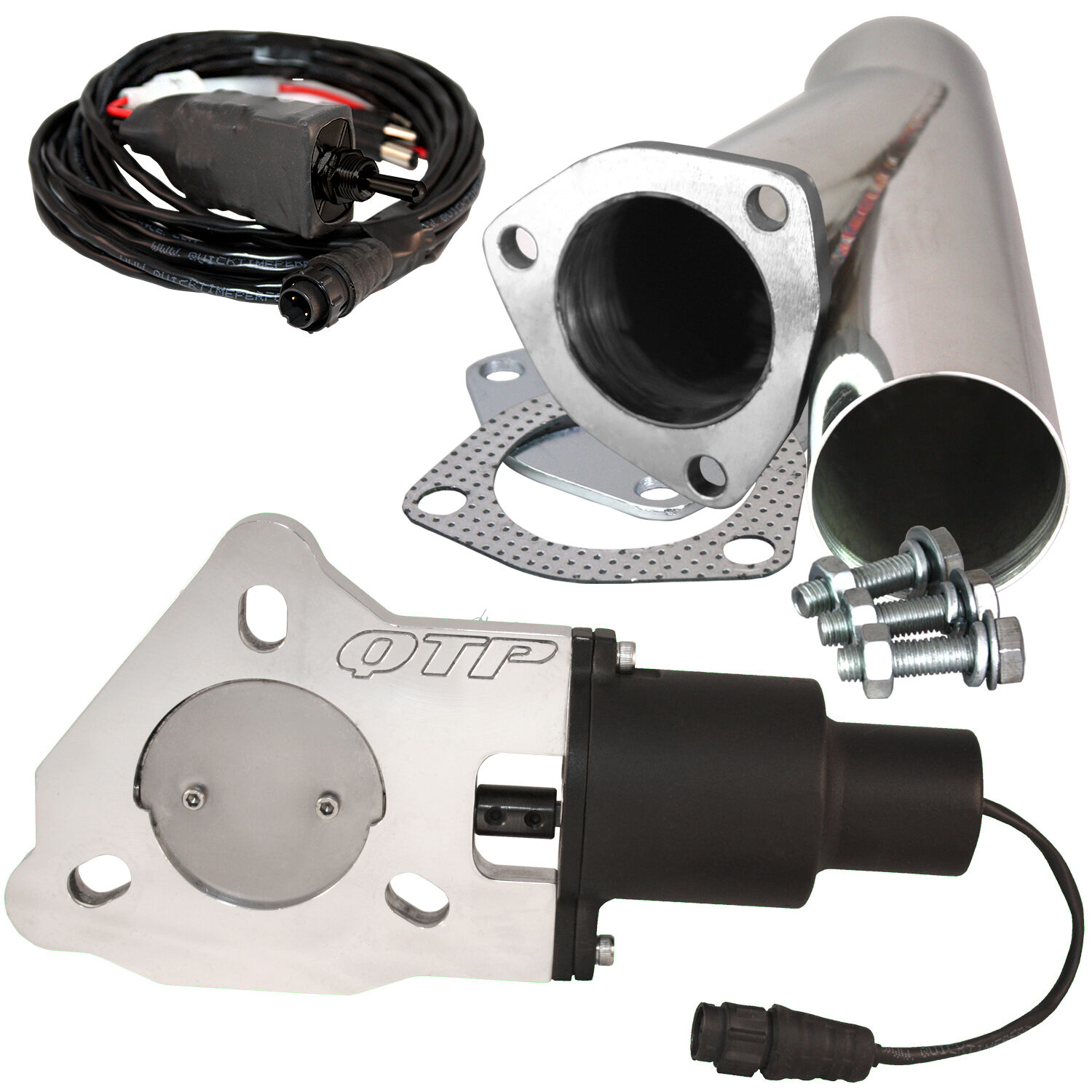 2.50 Inch QTEC Electric Cutout Combo Kit Quick Time Performance