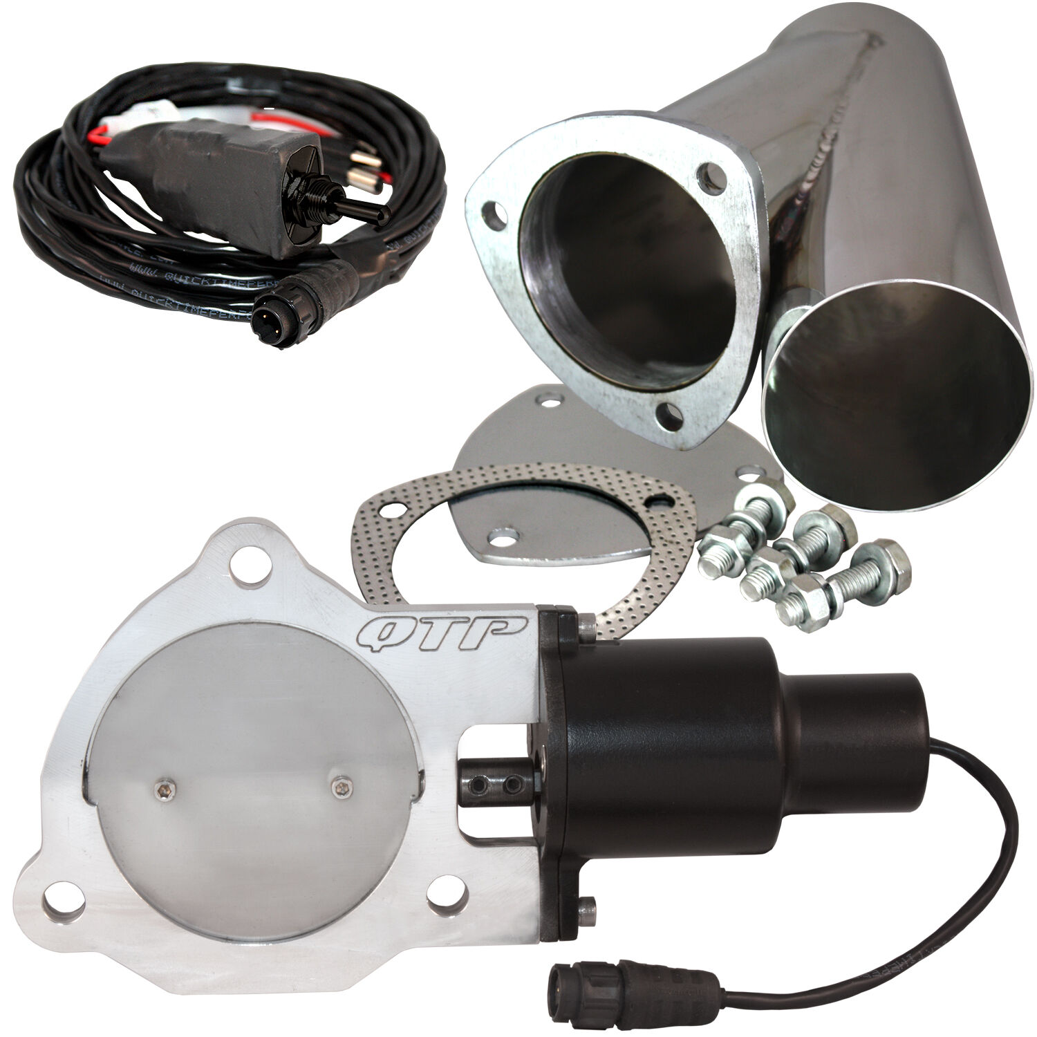 3.50 Inch QTEC Electric Cutout Combo Kit Quick Time Performance