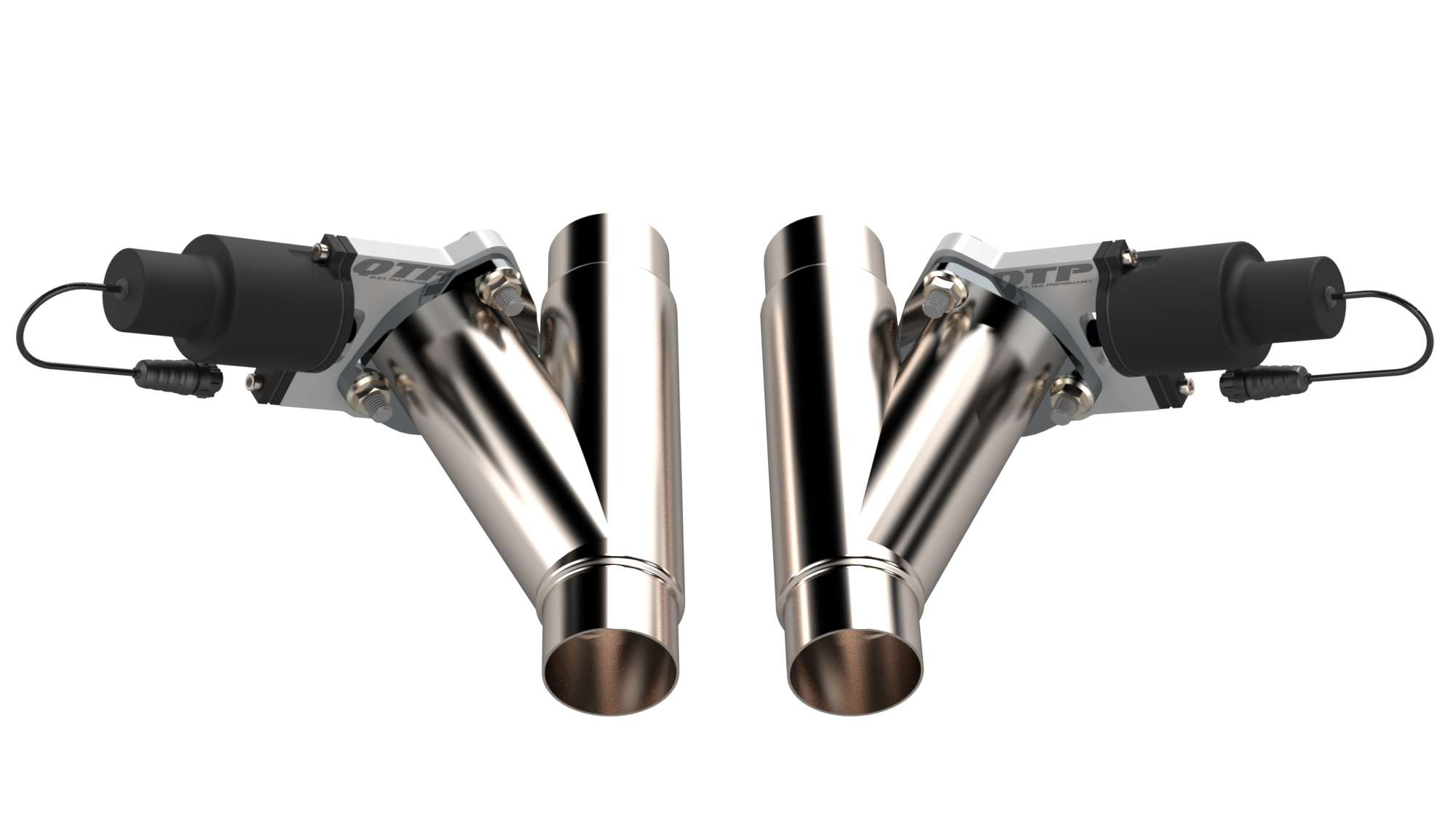 Dual 2.25 Inch QTEC Electric Cutout Combo Kit Quick Time Performance