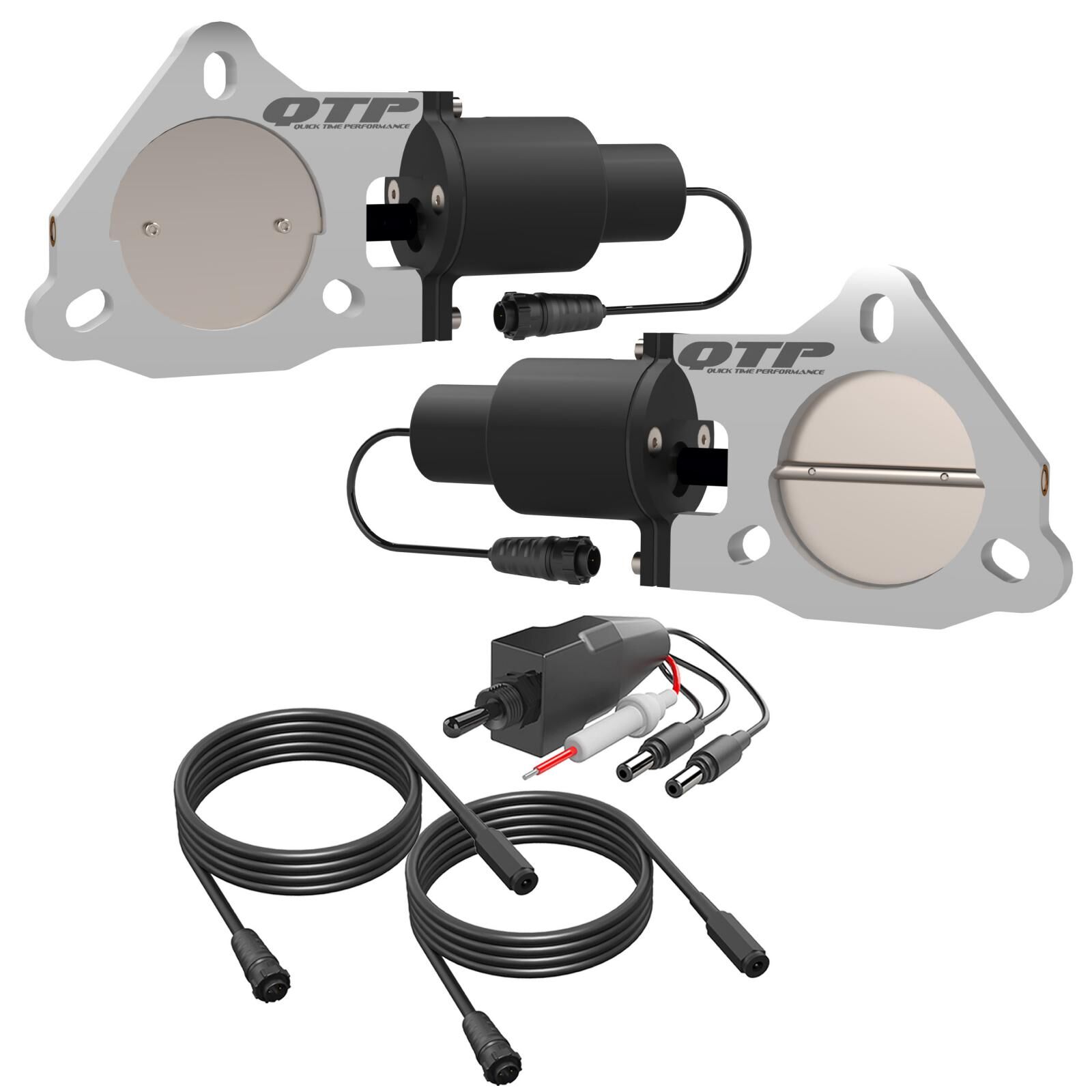 2.75 Inch Dual QTEC Electric Cutout DIY Combo Kit Quick Time Performance