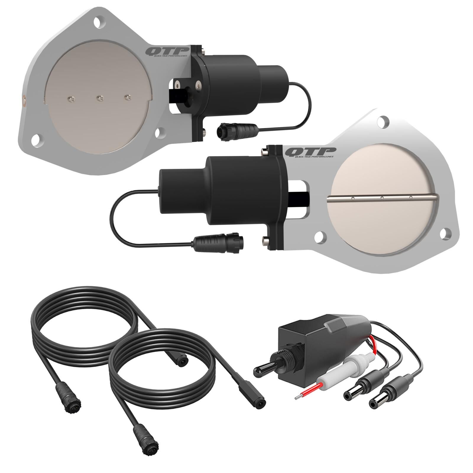 4.00 Inch Dual QTEC Electric Cutout Combo Kit Quick Time Performance