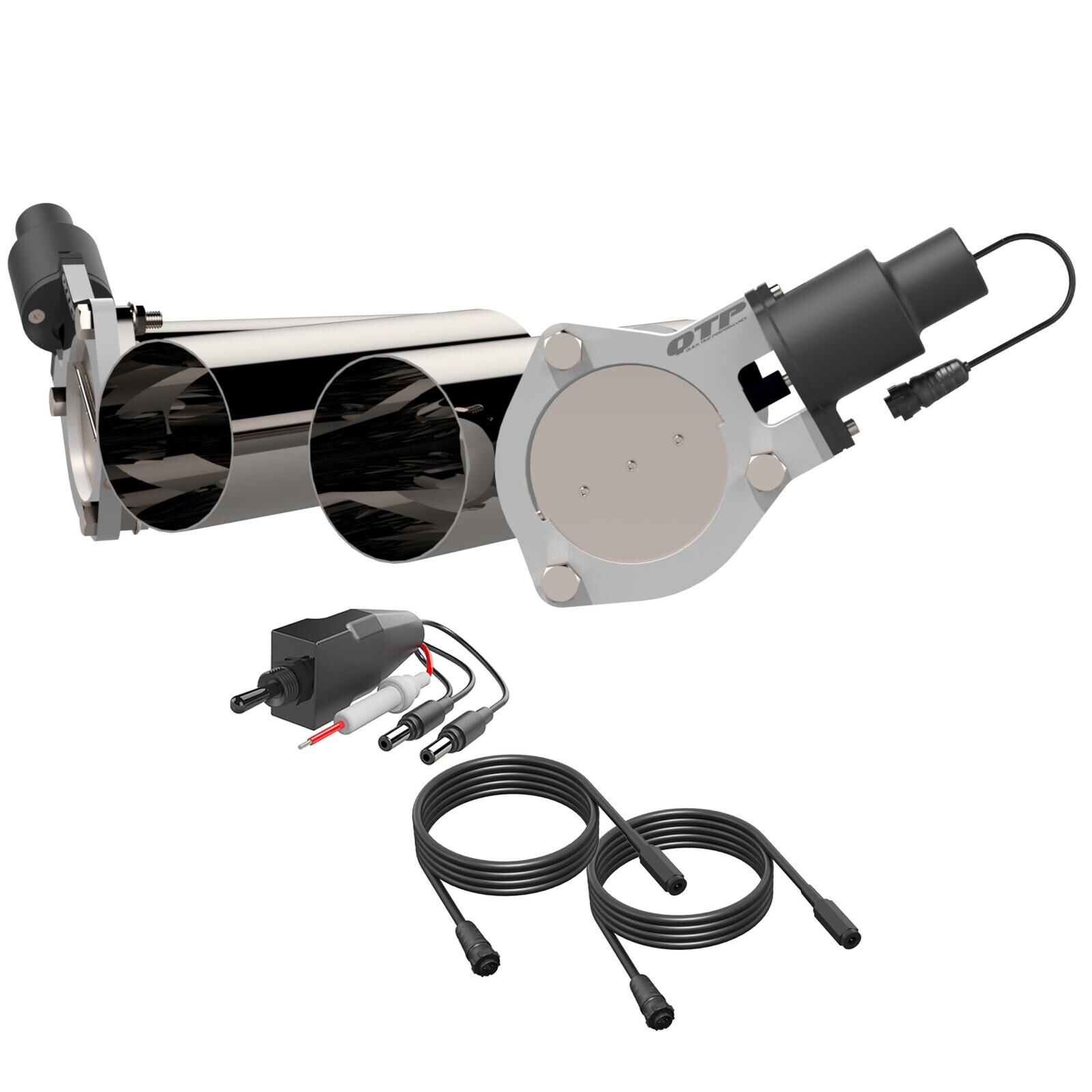 4.00 Inch Dual QTEC Electric Cutout Combo Kit Quick Time Performance - QTEC80CP