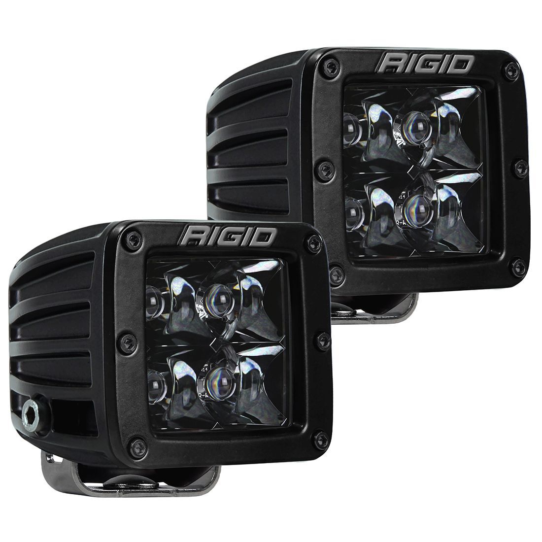 Spot Surface Mount Midnight Pair D-Series Pro Auxiliary LED Light by Rigid Industries - 202213BLK