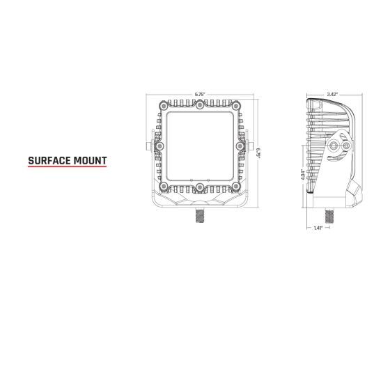 Q-Series Spot with Amber PRO Lens Auxiliary LED Light by Rigid Industries