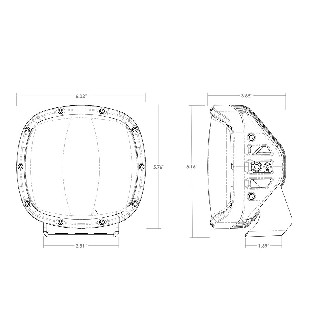 Adapt XP Extreme Powersports LED Light 3 Lighting Zones GPS Module Single Auxiliary LED Light by Rigid Industries