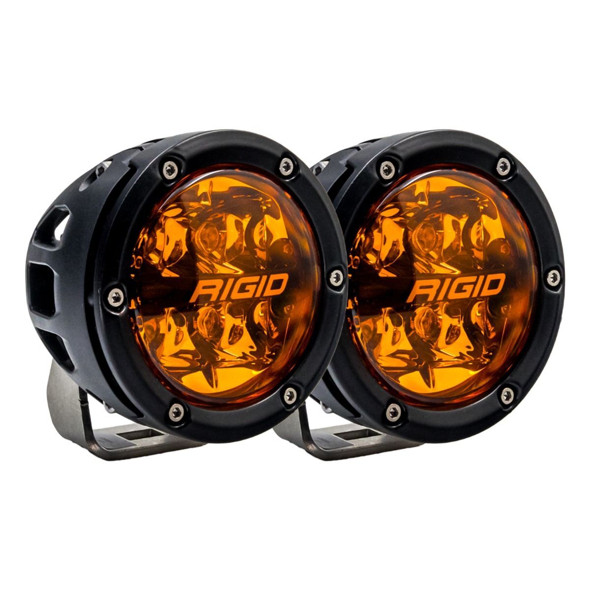 360-Series 4 Inch Spot with Amber PRO Lens Pair Auxiliary LED Light by Rigid Industries - 36123