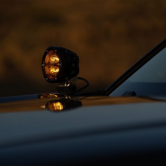 360-Series 4 Inch Spot with Amber PRO Lens Pair Auxiliary LED Light by Rigid Industries