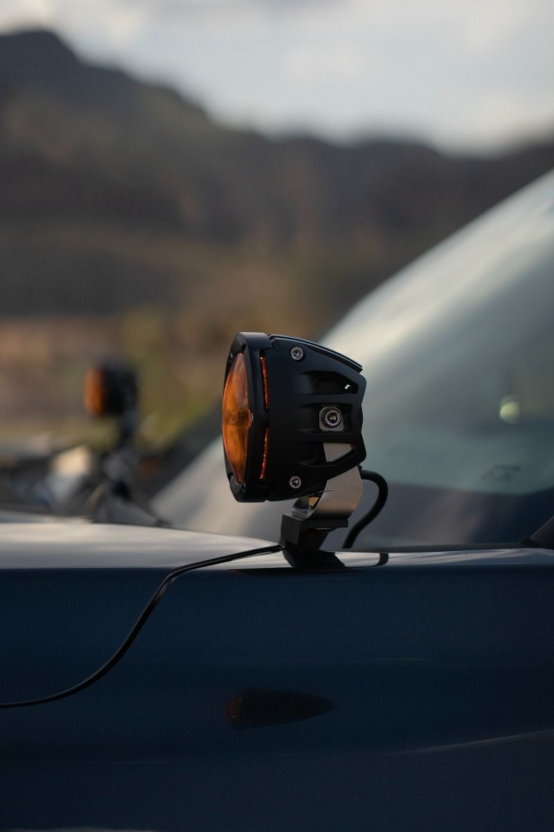 360-Series 4 Inch Spot with Amber PRO Lens Pair Auxiliary LED Light by Rigid Industries