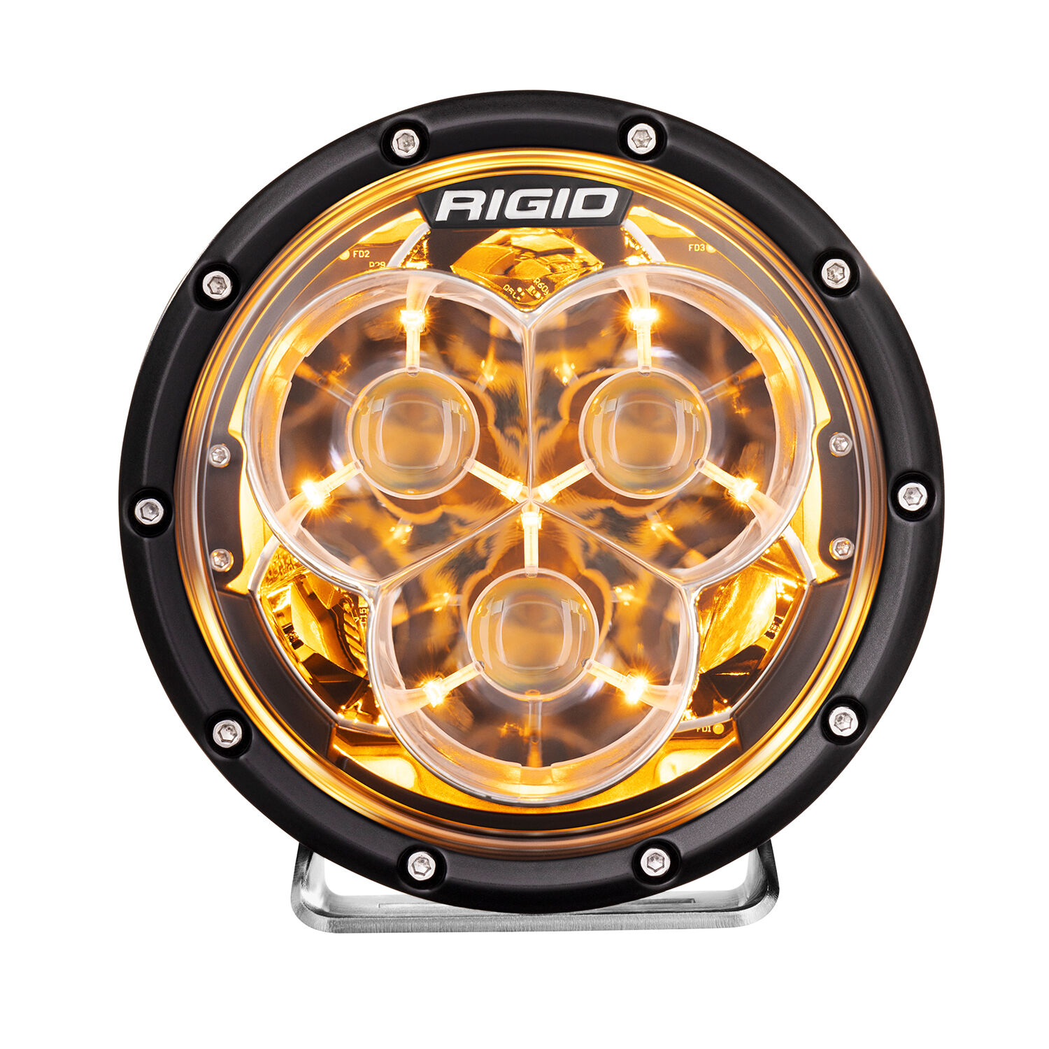 6 Inch 360-Series Laser with Precision Spot Optics and Amber Backlight Auxiliary LED Light by Rigid Industries