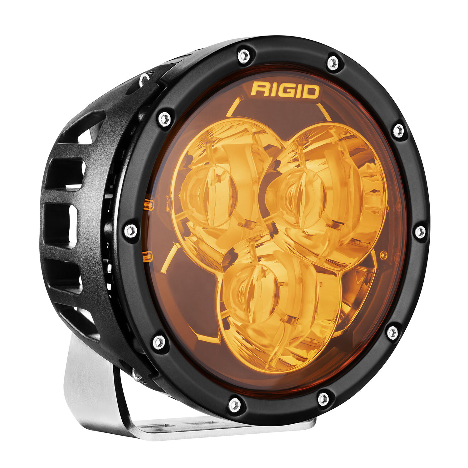 6 Inch 360-Series Laser Amber PRO with Precision Spot Optics and Amber Backlight Auxiliary LED Light by Rigid Industries - 36212