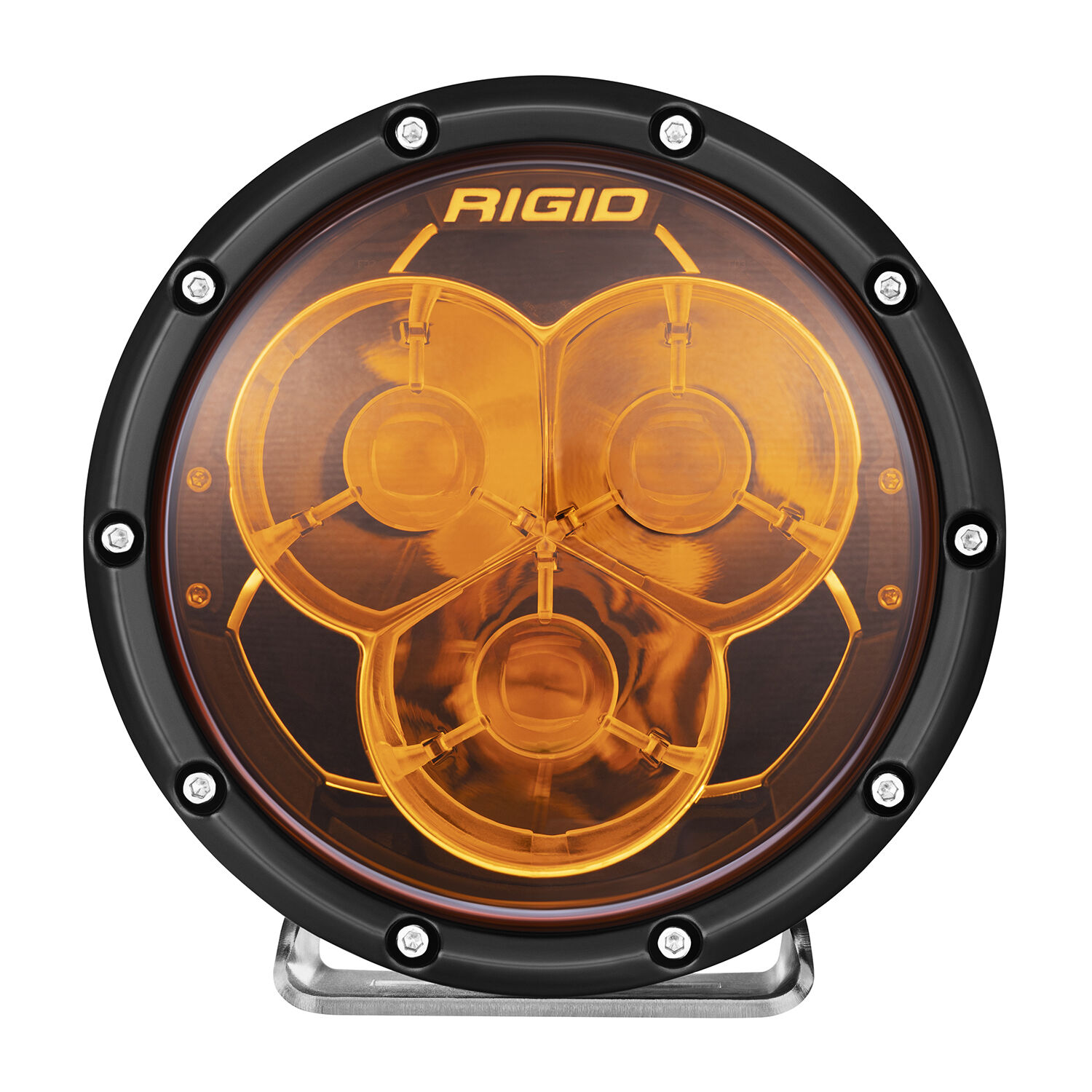 6 Inch 360-Series Laser Amber PRO with Precision Spot Optics and Amber Backlight Auxiliary LED Light by Rigid Industries