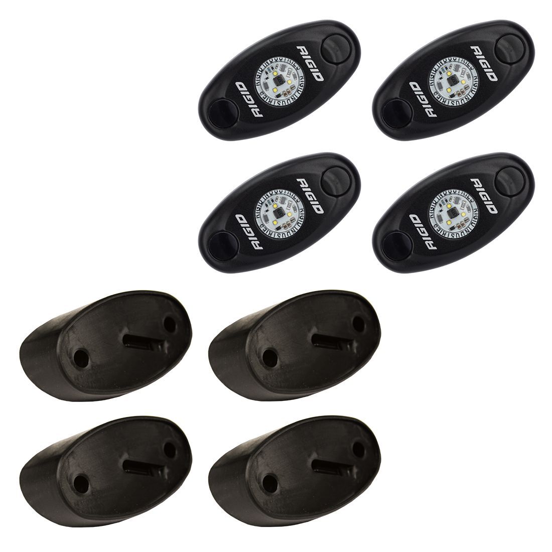 Rock Light Kit Red Set of 4 Lights A-Series Auxiliary LED Light by Rigid Industries - 400213
