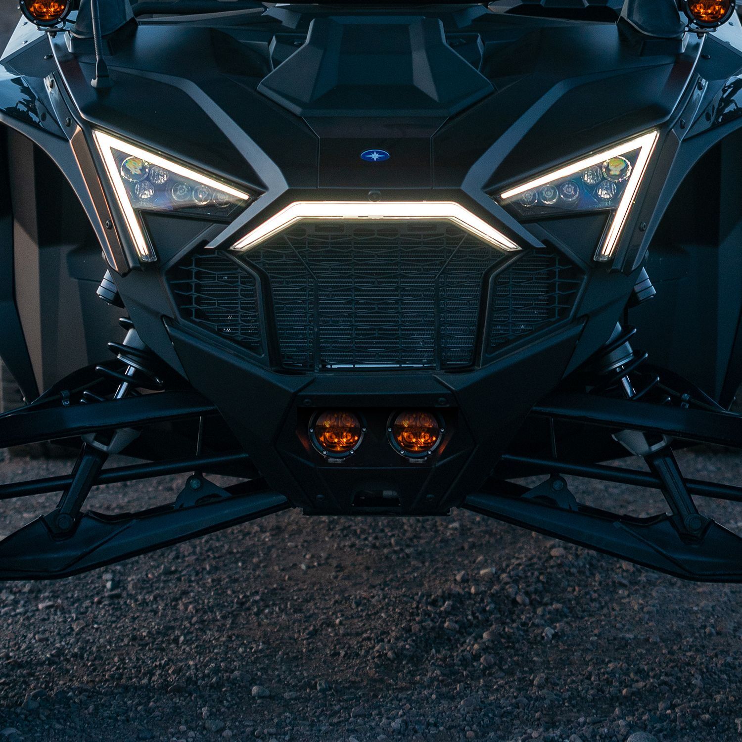 2022-2023 Polaris RZR 360-Series Amber PRO Grille Light Kit Grilles by Rigid Industries