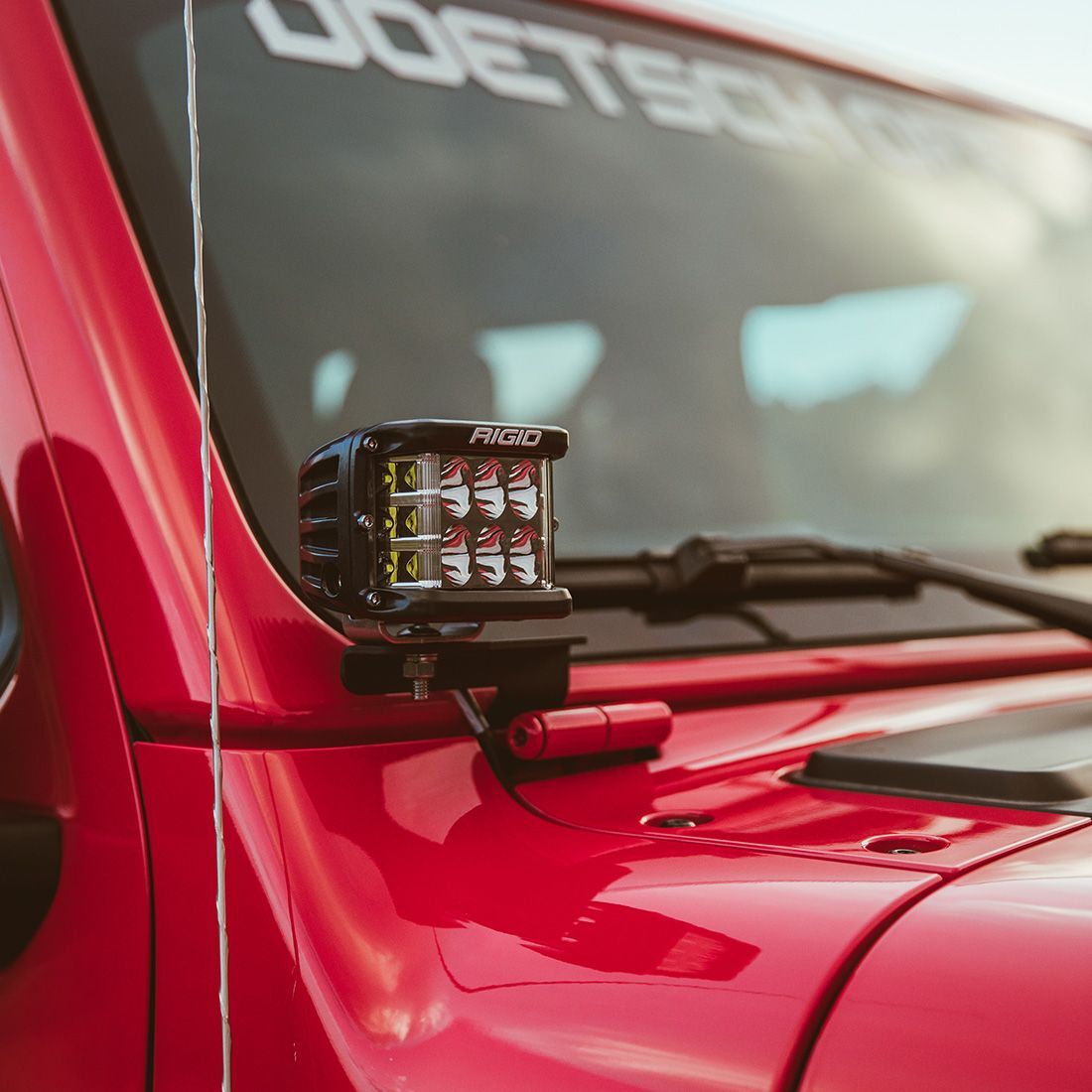 2018-2021 Jeep Wrangler JL A-Pillar Mount Mounting Brackets (LED Lighting) by Rigid Industries
