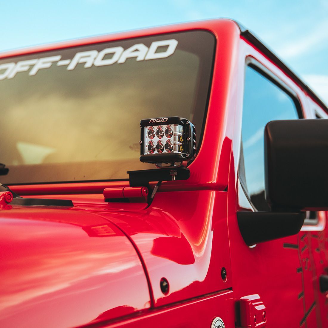 2018-2021 Jeep Wrangler JL A-Pillar Mount Mounting Brackets (LED Lighting) by Rigid Industries