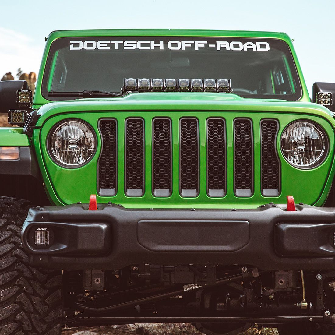 2018-2021 Jeep Wrangler JL Adapt Hood Mount Fits 20 Inch Adapt Series Mounting Brackets (LED Lighting) by Rigid Industries