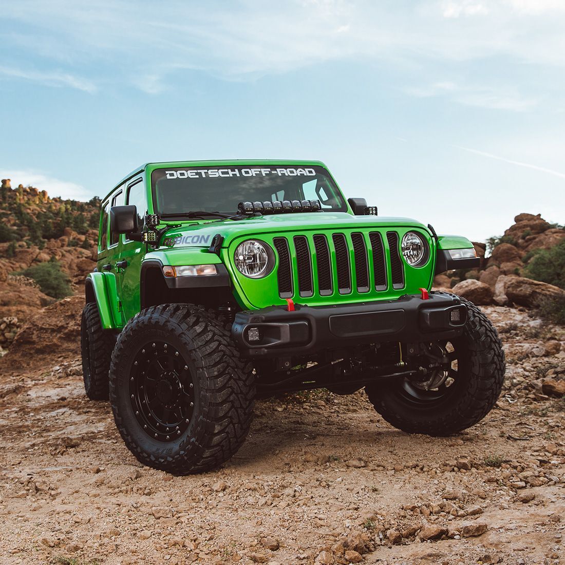 2018-2021 Jeep Wrangler JL Adapt Hood Mount Fits 20 Inch Adapt Series Mounting Brackets (LED Lighting) by Rigid Industries