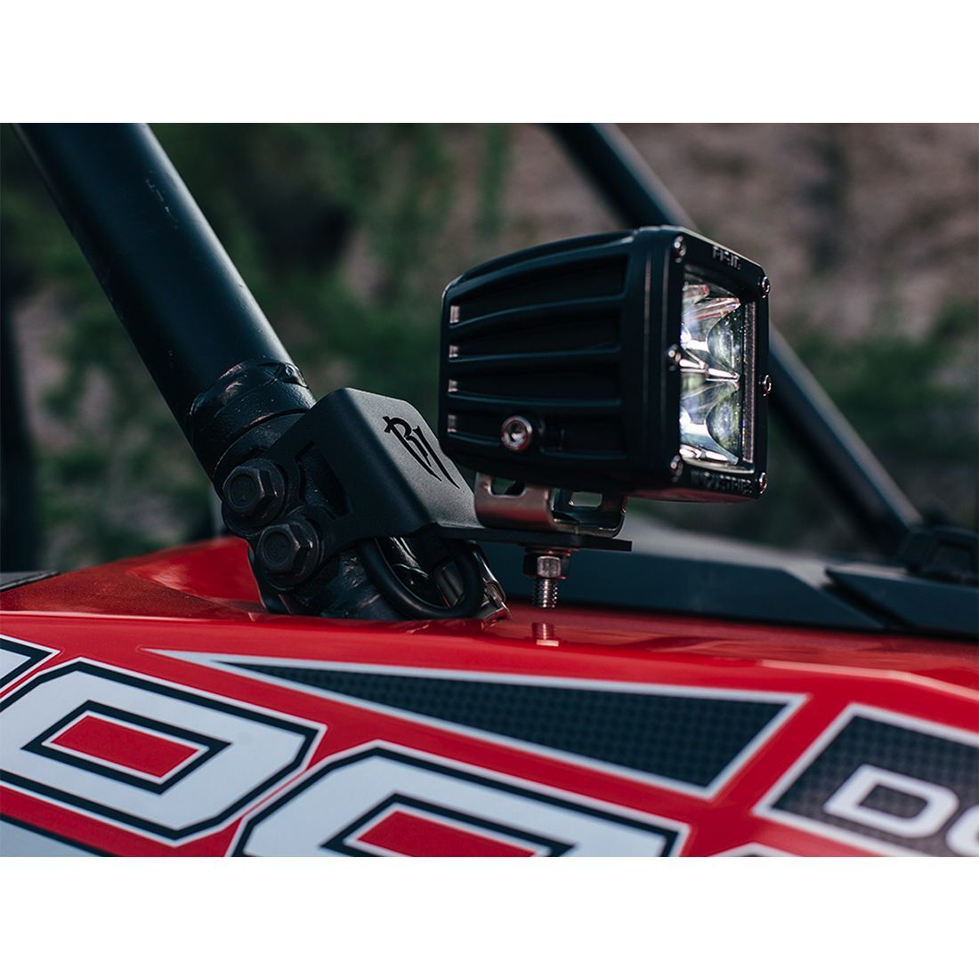 2014-2019 Polaris RZR XP1000 Single A-Pillar Mount Mounting Brackets (LED Lighting) by Rigid Industries