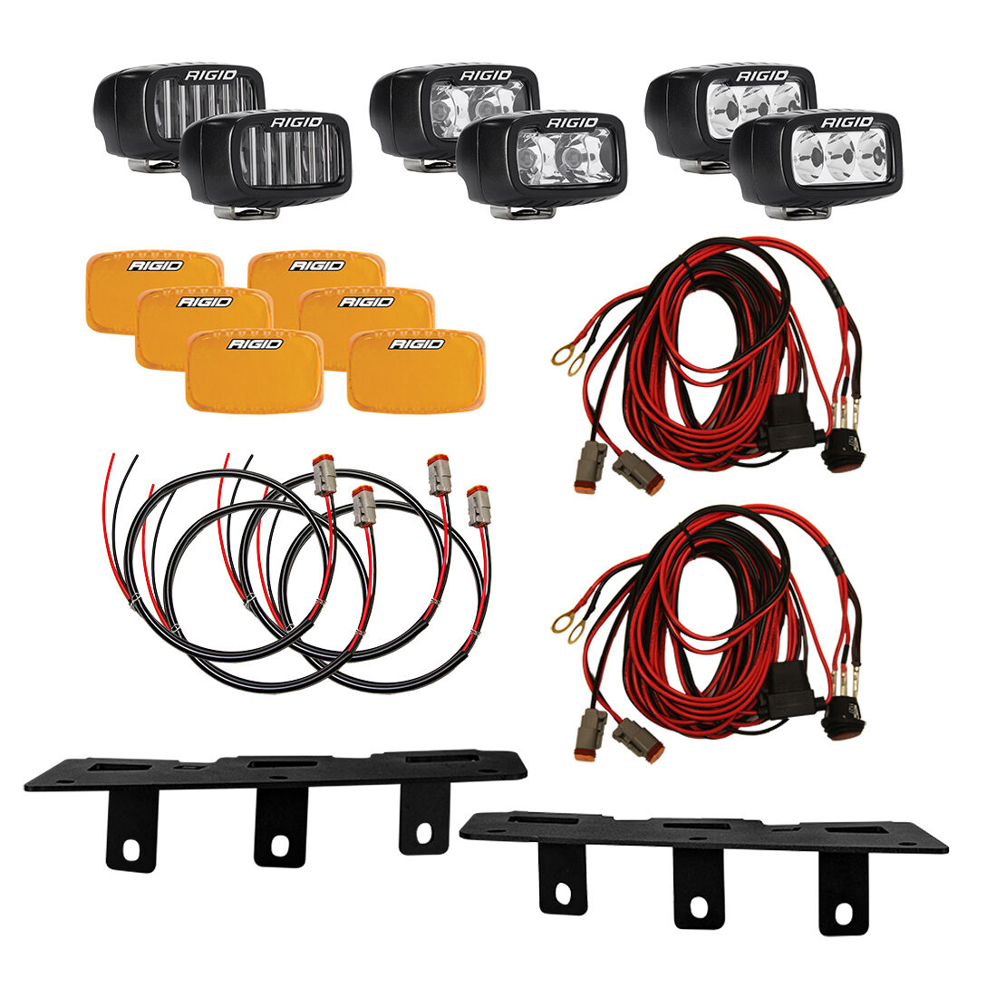 2021-2023 Ford Bronco Mod Bumper Triple SR-M Fog Light Kit LED Lighting Accessories by Rigid Industries