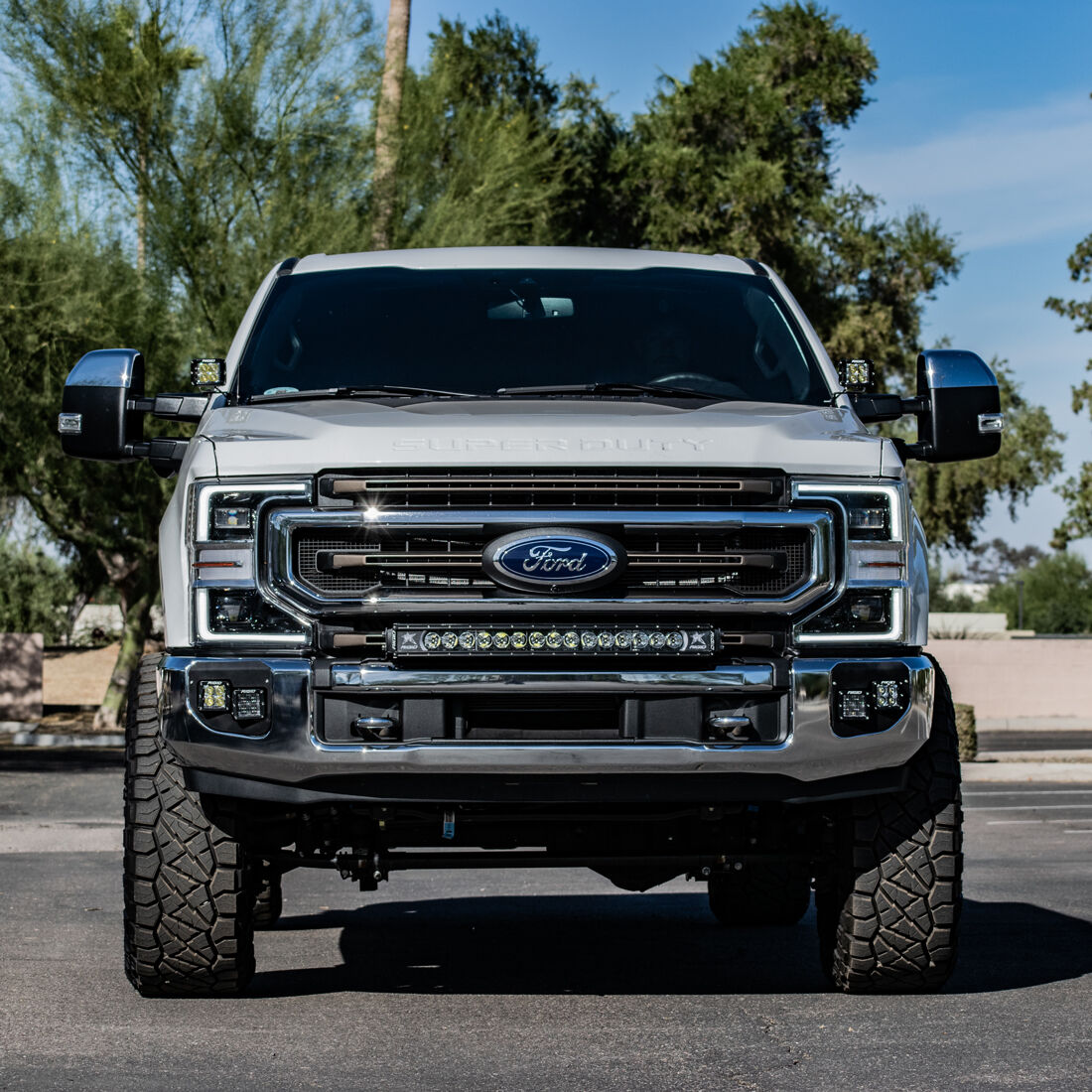 2020-2023 Ford F-250 Super Duty/F-350 Super Duty Dual Fog Light Mounts Mounting Brackets Exterior LED Lighting by Rigid Industries