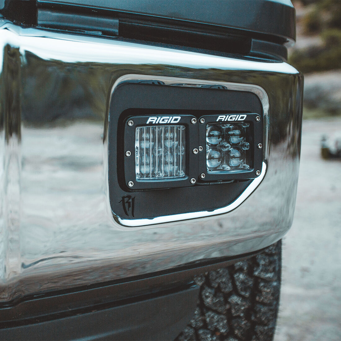 SAE Fog Light White Pair D-Series Pro Auxiliary LED Light by Rigid Industries
