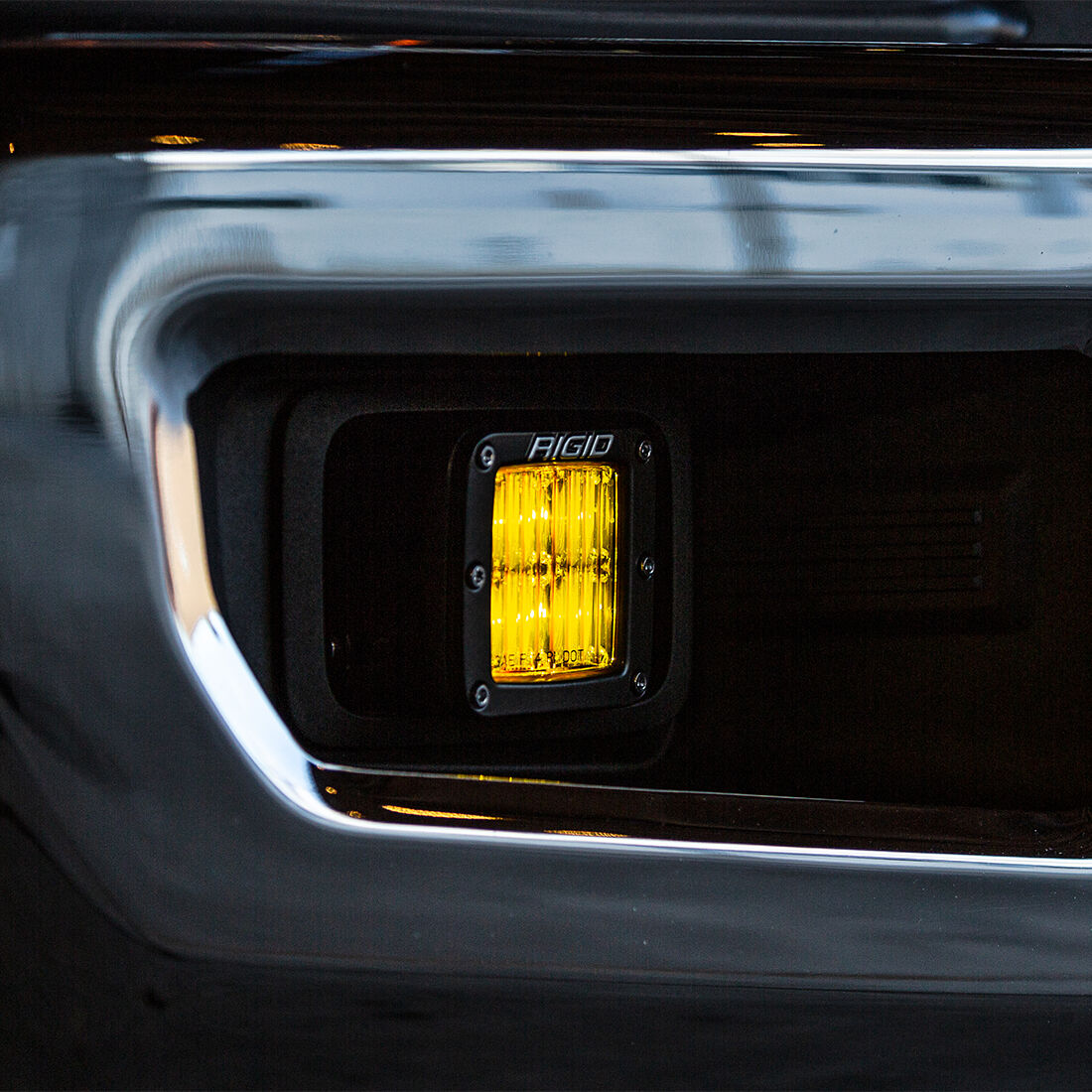 SAE J583 Compliant Selective Yellow Fog Light Pair D-Series Pro Street Legal Surface Mount Fog LED Lights by Rigid Industries