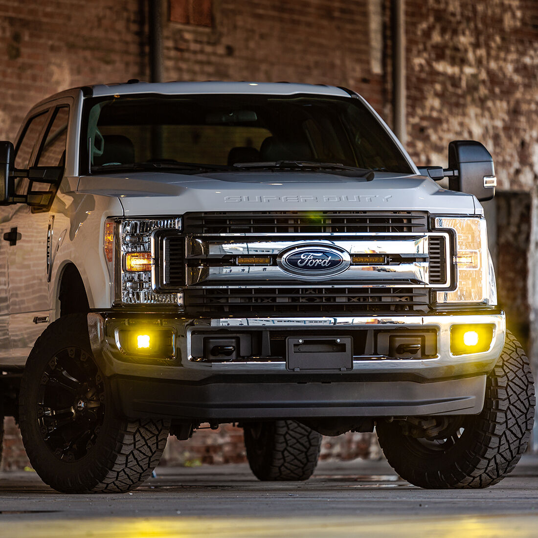 SAE J583 Compliant Selective Yellow Fog Light Pair D-Series Pro Street Legal Surface Mount Fog LED Lights by Rigid Industries