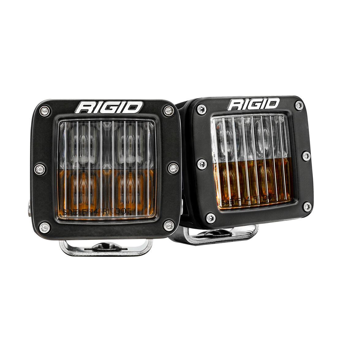 D-Series SAE Fog Yellow/White Pair LED Light Pods by Rigid Industries