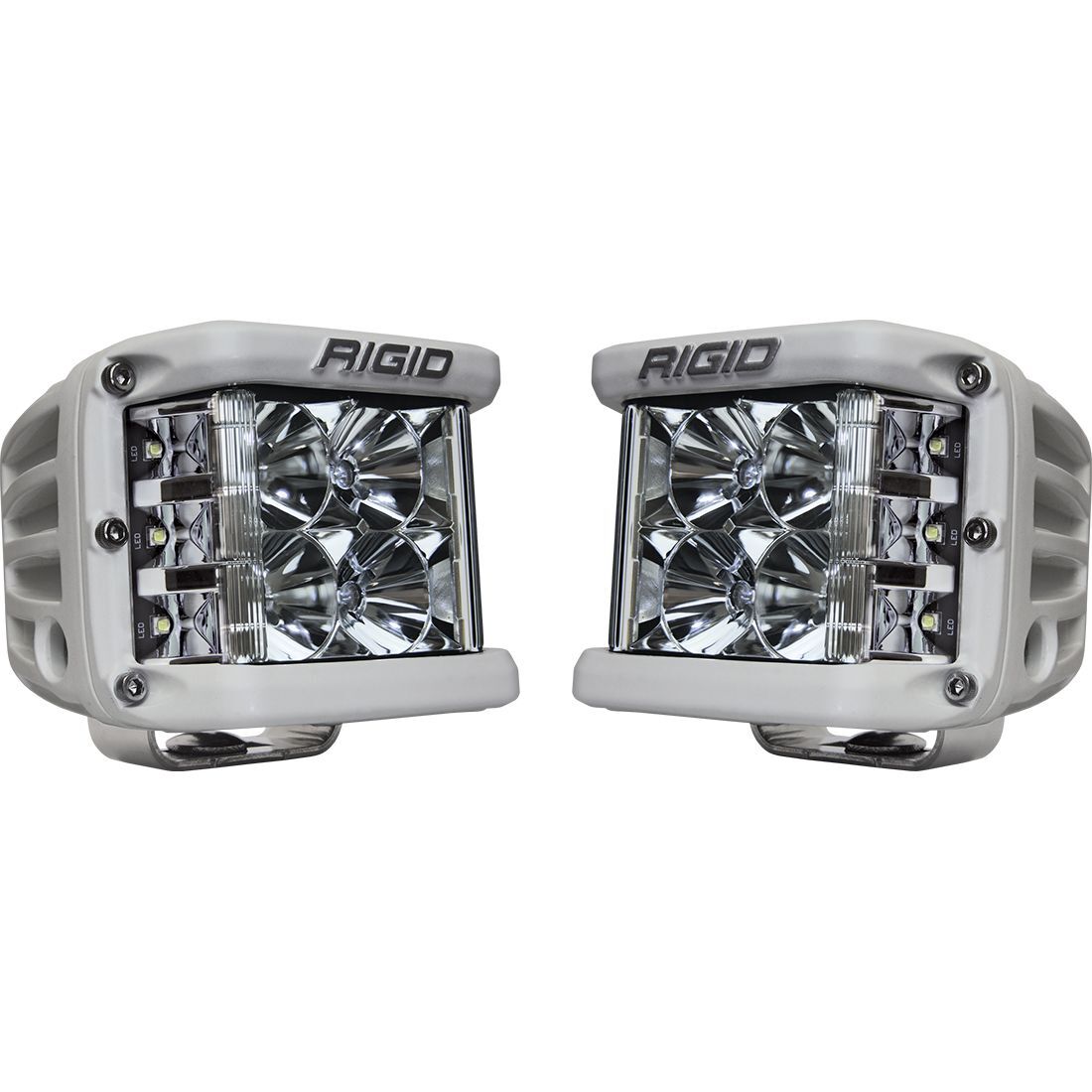 Flood Surface Mount White Housing Pair D-SS Pro Auxiliary LED Light by Rigid Industries - 862113