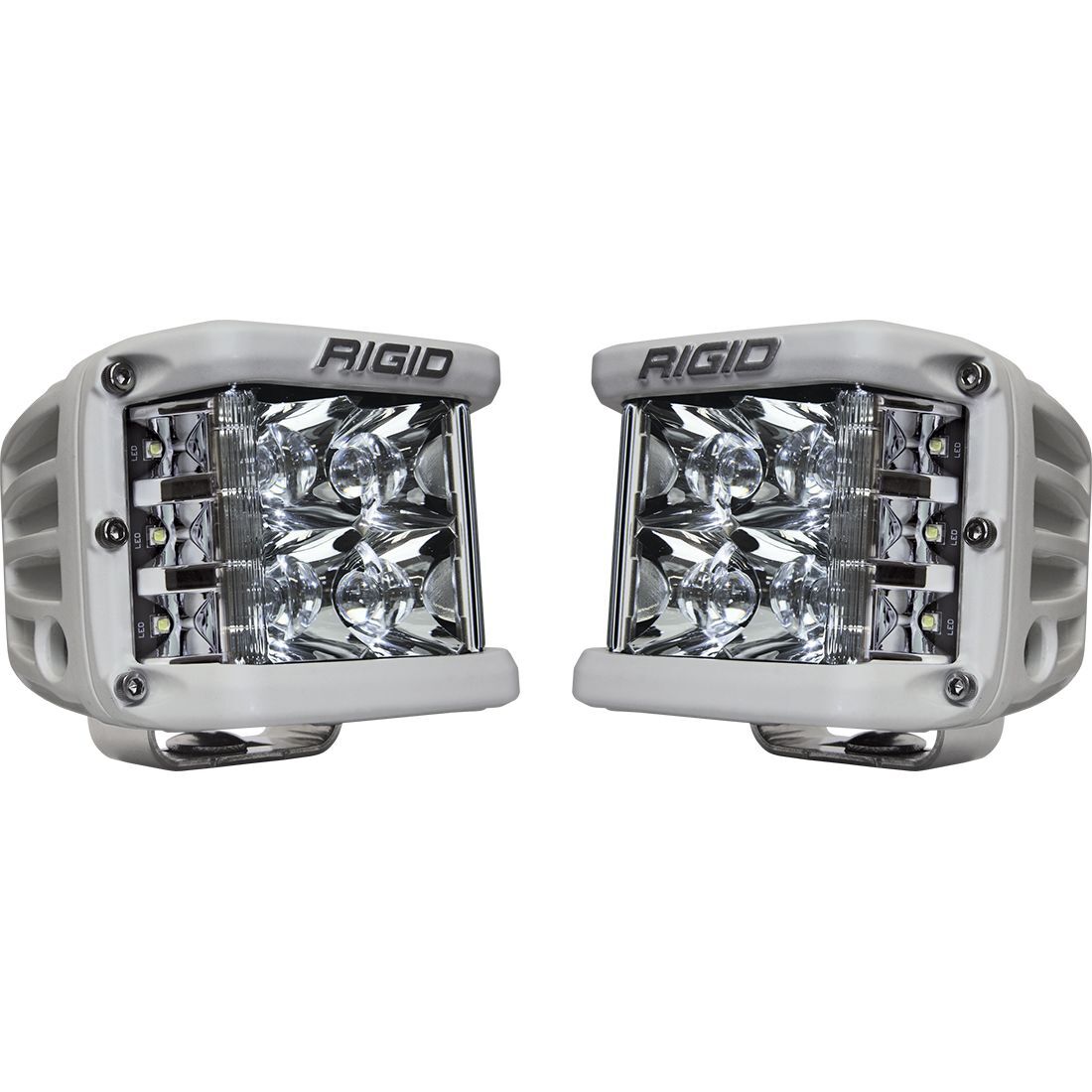 Spot Surface Mount White Housing Pair D-SS Pro Auxiliary LED Light by Rigid Industries - 862213