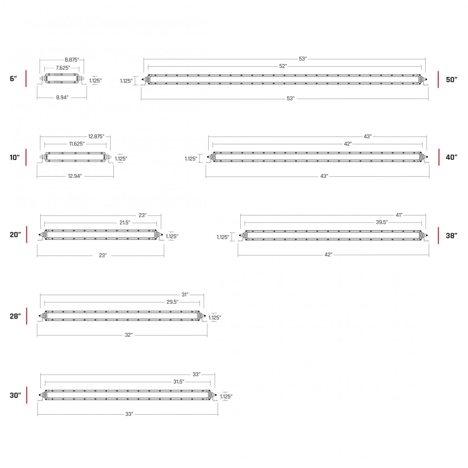 6 Inch Diffused SR-Series Pro LED Light Bars by Rigid Industries