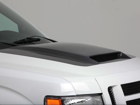 2009-2013 Ford F-150 RKS Fiberglass Ram Air Hood w/Carbon Fiber Blister
