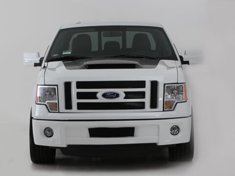 2009-2013 Ford F-150 RKS Fiberglass Ram Air Hood w/Carbon Fiber Blister
