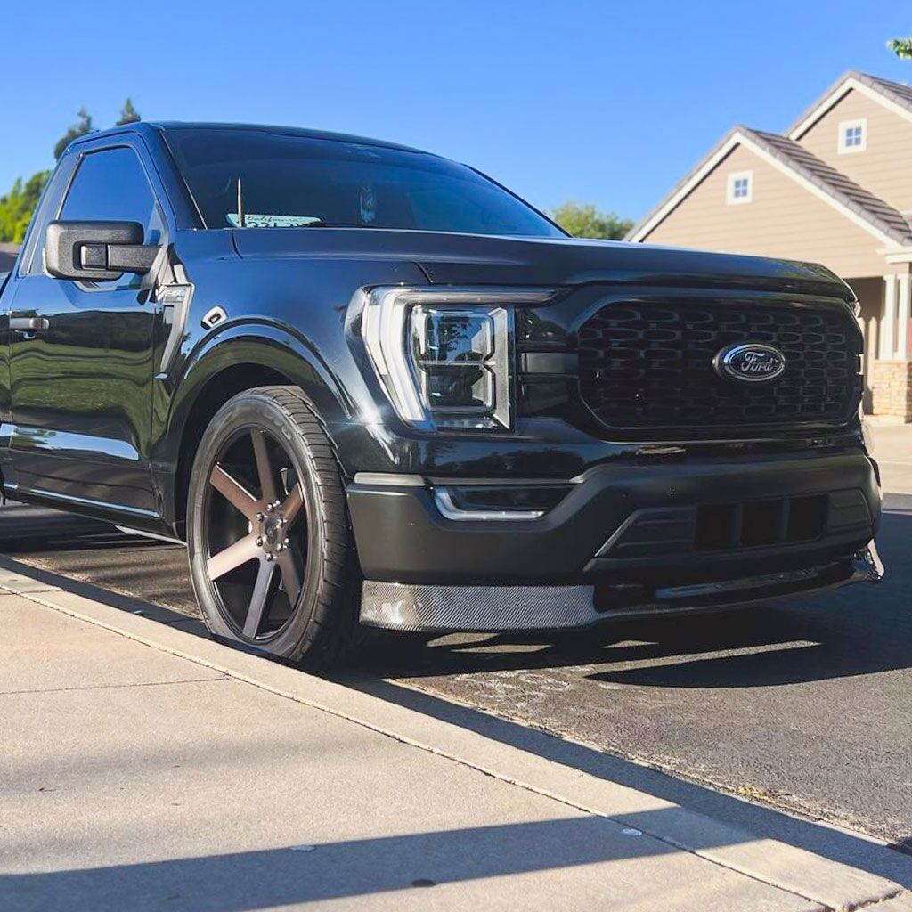 2021-2025 Ford F-150 Carbon Fiber Front Bumper Splitter Lip Spoiler