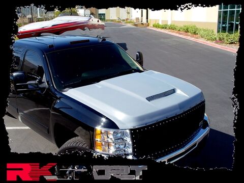 2007-2010 Chevrolet Silverado 3500 HD RKS Fiberglass Ram-Air Extractor Hood