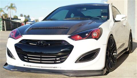 2013-2016 Hyundai Genesis Coupe Carbon Fiber Front Bumper Lip Spoiler