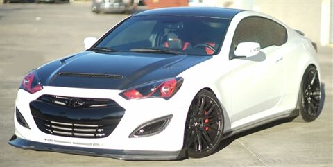 2010-2016 Hyundai Genesis Coupe Carbon Fiber Side Skirt Set 2PC Left + Right Side