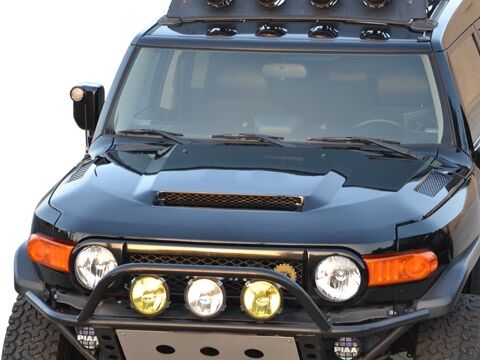 2007-2014 Toyota FJ Cruiser RKS Fiberglass Ram Air Extractor Hood - 51011000