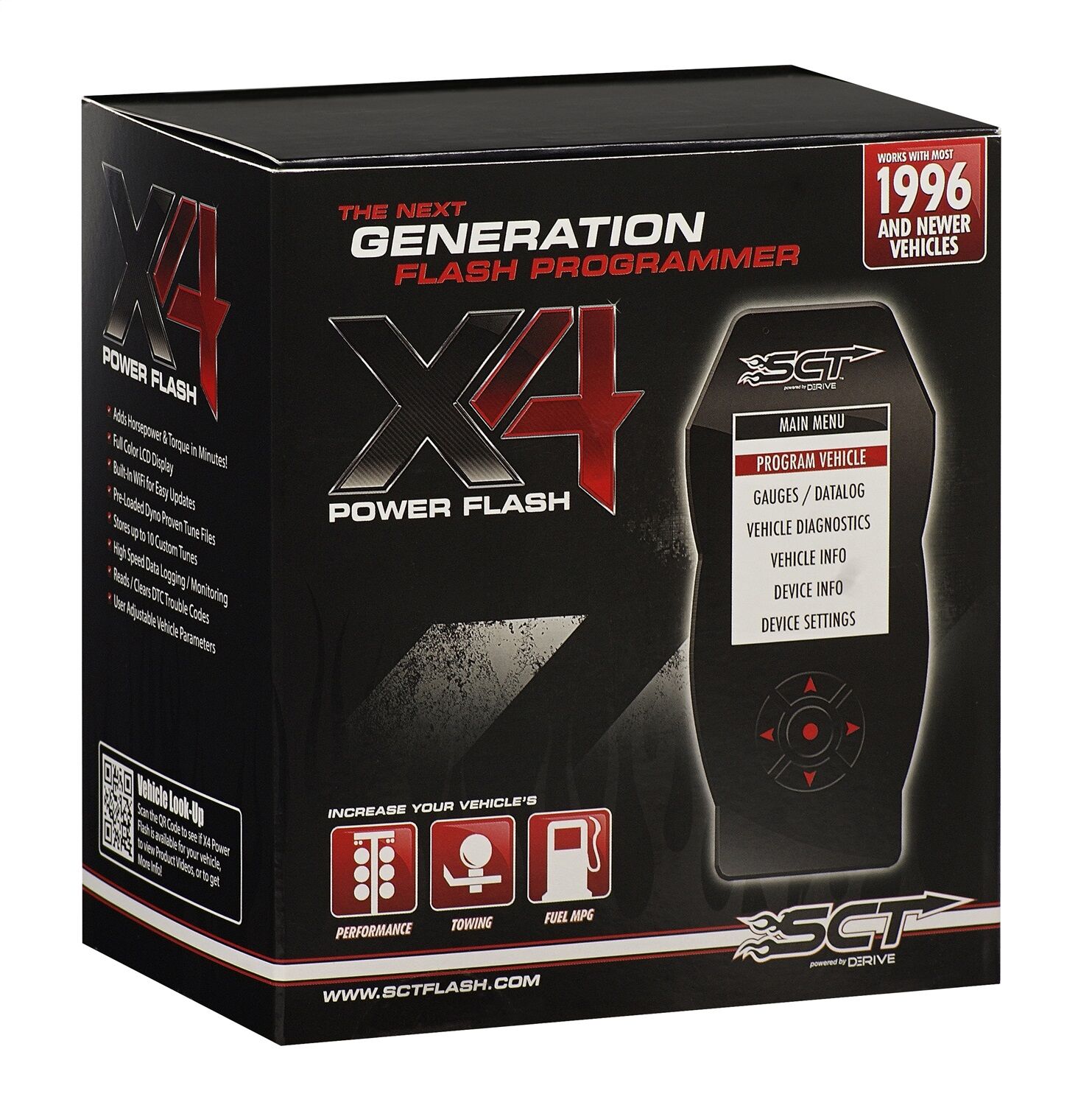 SCT Performance 4X Power Flash Programmer Pre Loaded 96-14 DCX Cars/Trucks/Jeep Gas Only